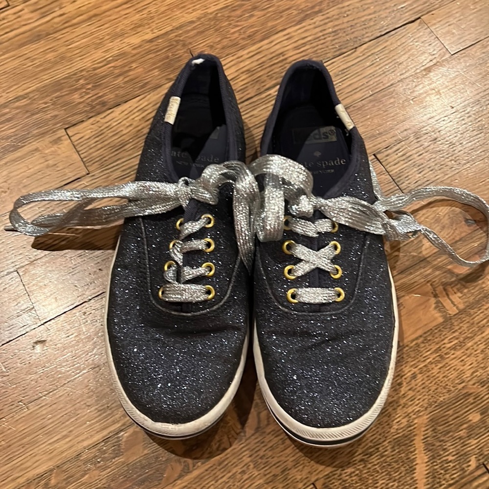 Girl Kate Spade glitter KEDS navy blue size 2